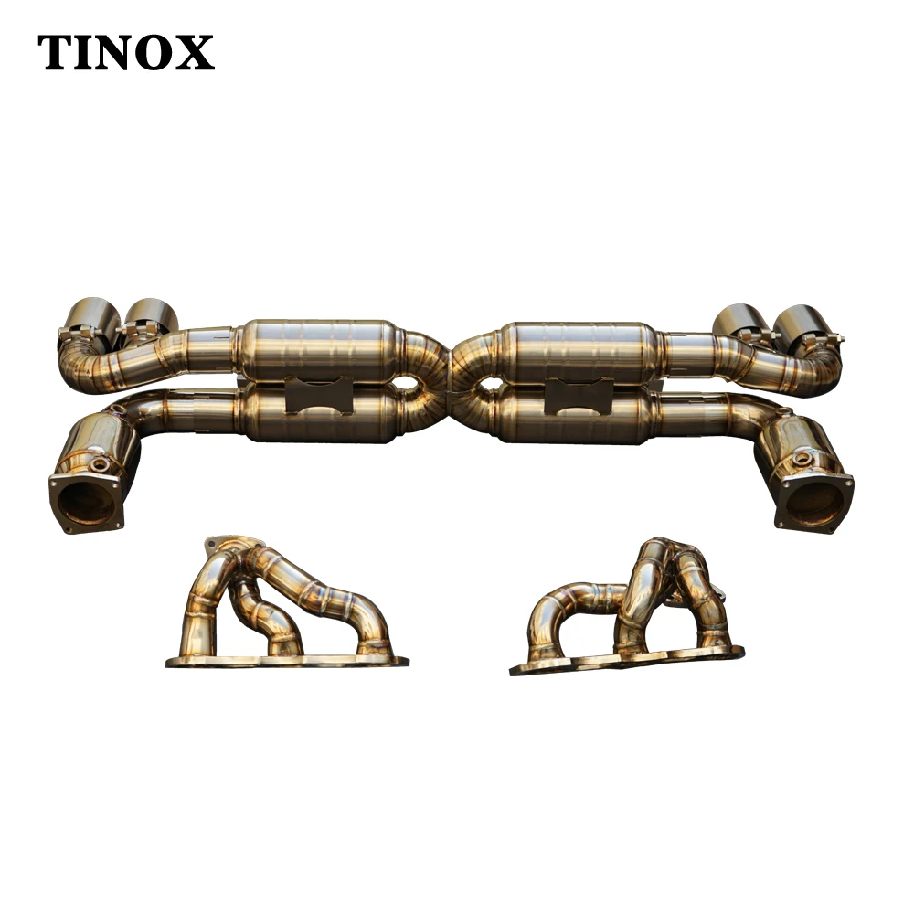 Performance Titanium Alloy Catback Exhaust System With Header For Porsche 911/991 Turbo S