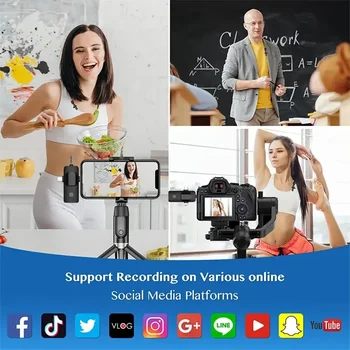 Hot Sale K15 Lightning Wireless Lavalier Microphone Type-C IOS Auto-syncs Microphone for Video Recording Vlog detail image