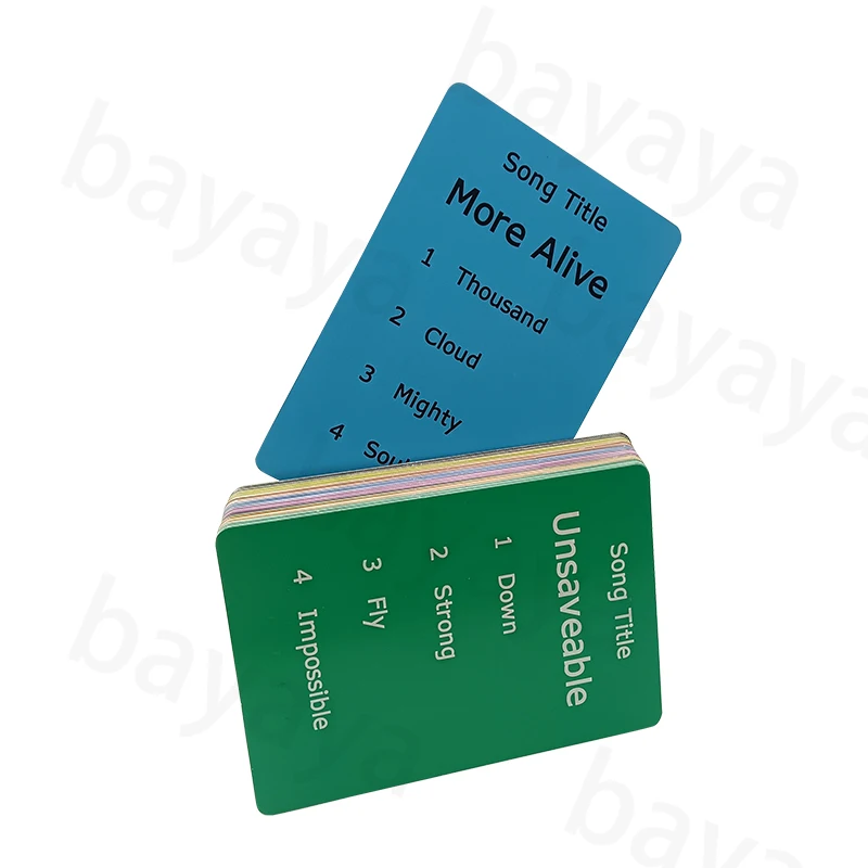 Custom Eco-Friendly Paper Playing Cards Fun Educational Learning Tools for Children Braille Music Singing Flashcards