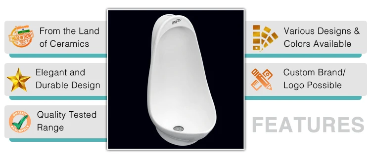 Superlative Quality Ashirwad Modern Ceramic Wall Hung Urinal Bowl Toilet Gravity Flushing 5 Year Warranty Cube-8002 Model Widely