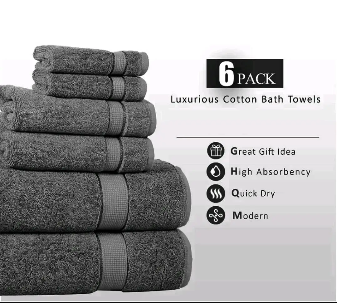 Terry Bath Towels Made Of 100% Cotton Combed & Zero Twist Cotton Super ...