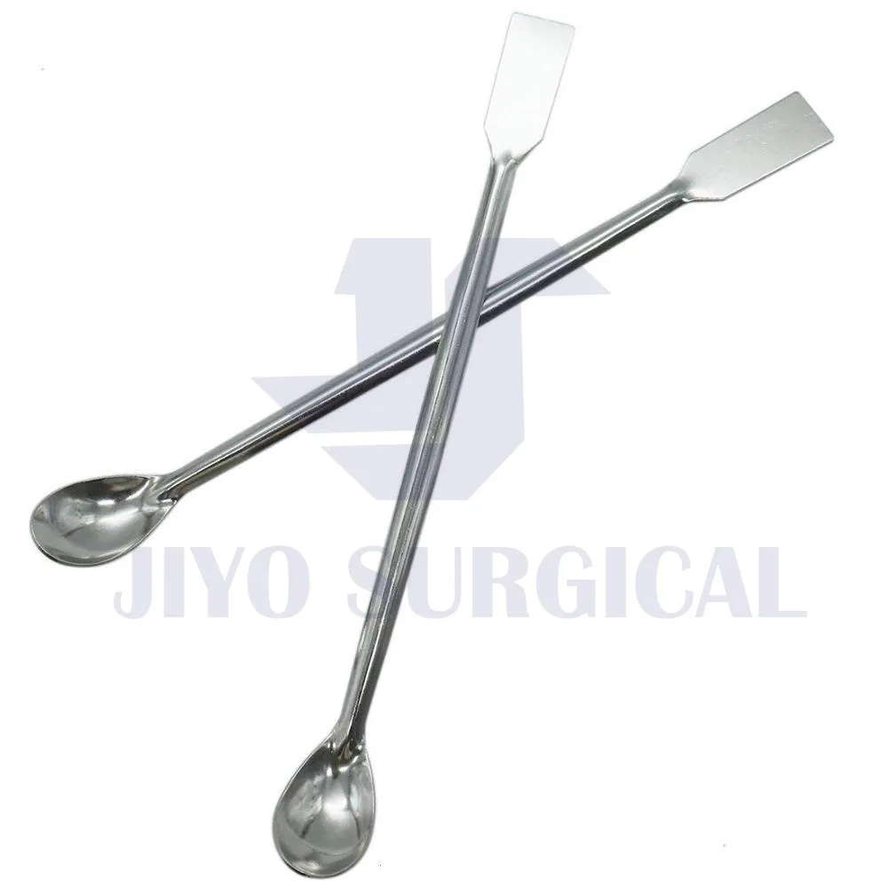 Stainless Steel Lab Spatula Micro Sampling 7" Scoop Spoon Double Ended
