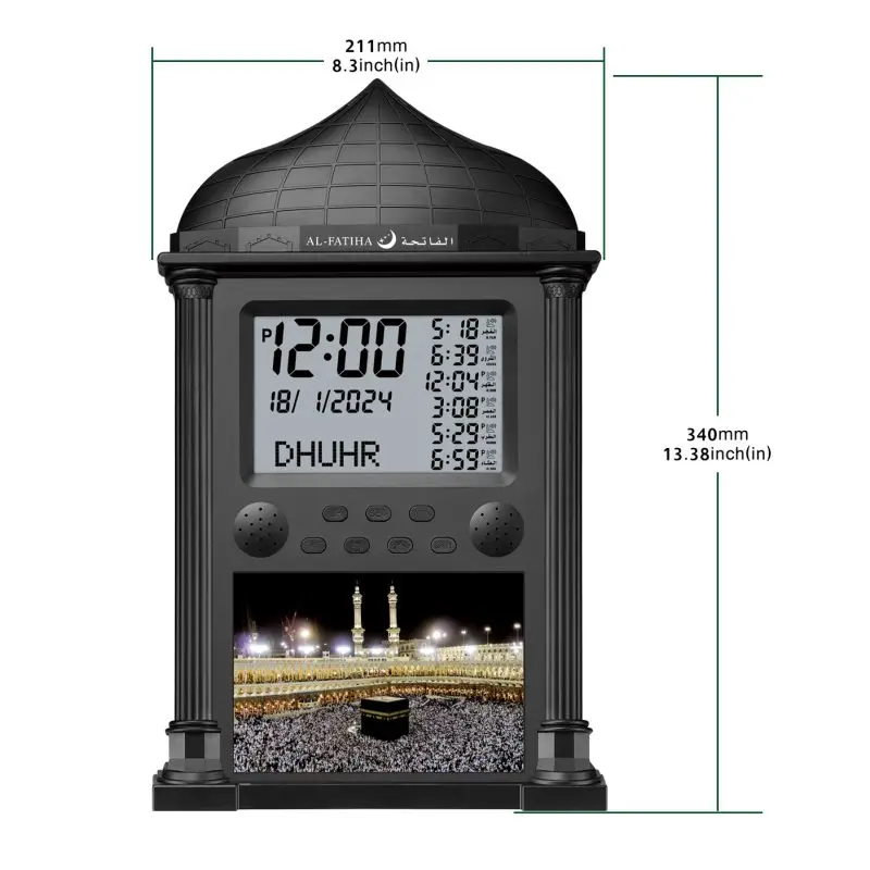 Namaz Clock Azan bluetooth Digital Led City Code Athan Islamic Digital Prayer Shia Azan Wall  Clock Islamic 16 Automatic Change