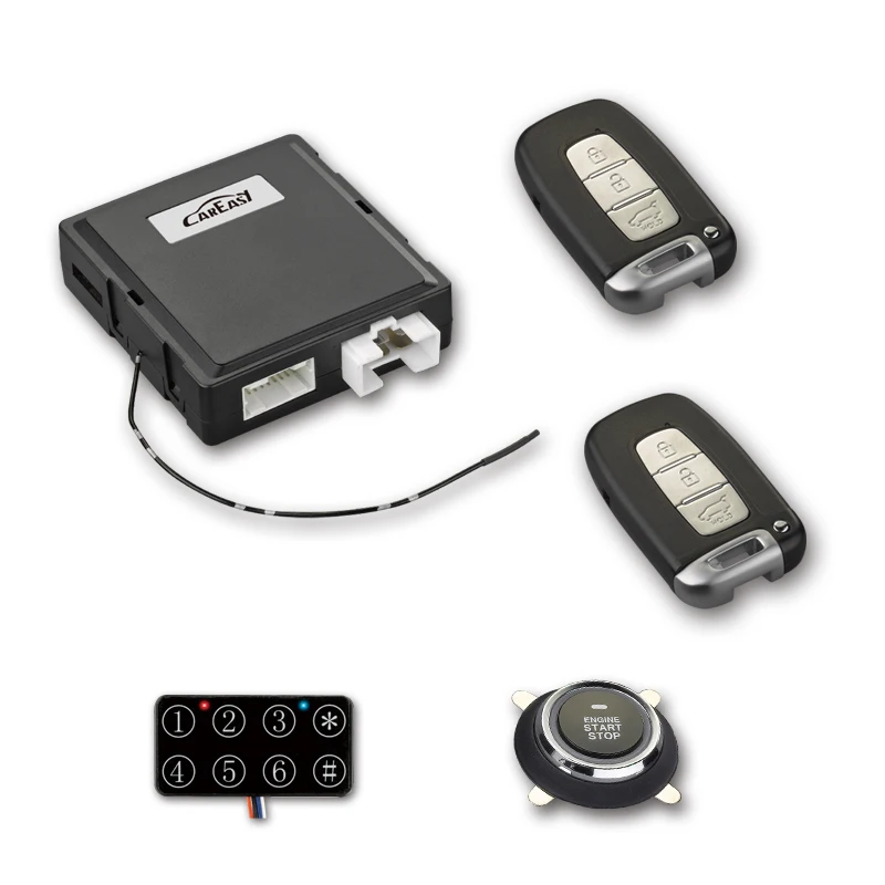PKE Smart Key Car Alarm Push Button Engine Start Stop System with Remote Starter and Work with Both Gasoline and diesel Engines