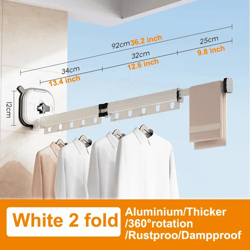2023 Customized Clothes Foldable Drying Rack Sucked High Quality Automatic Suction Cup Dry and Aluminum Laundry Drying Rack