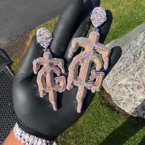 New Fashion Fine Jewelry Pendants & Charms Unisex Hip Hop Style Chain Pendant with Iced Out Customized Diamond