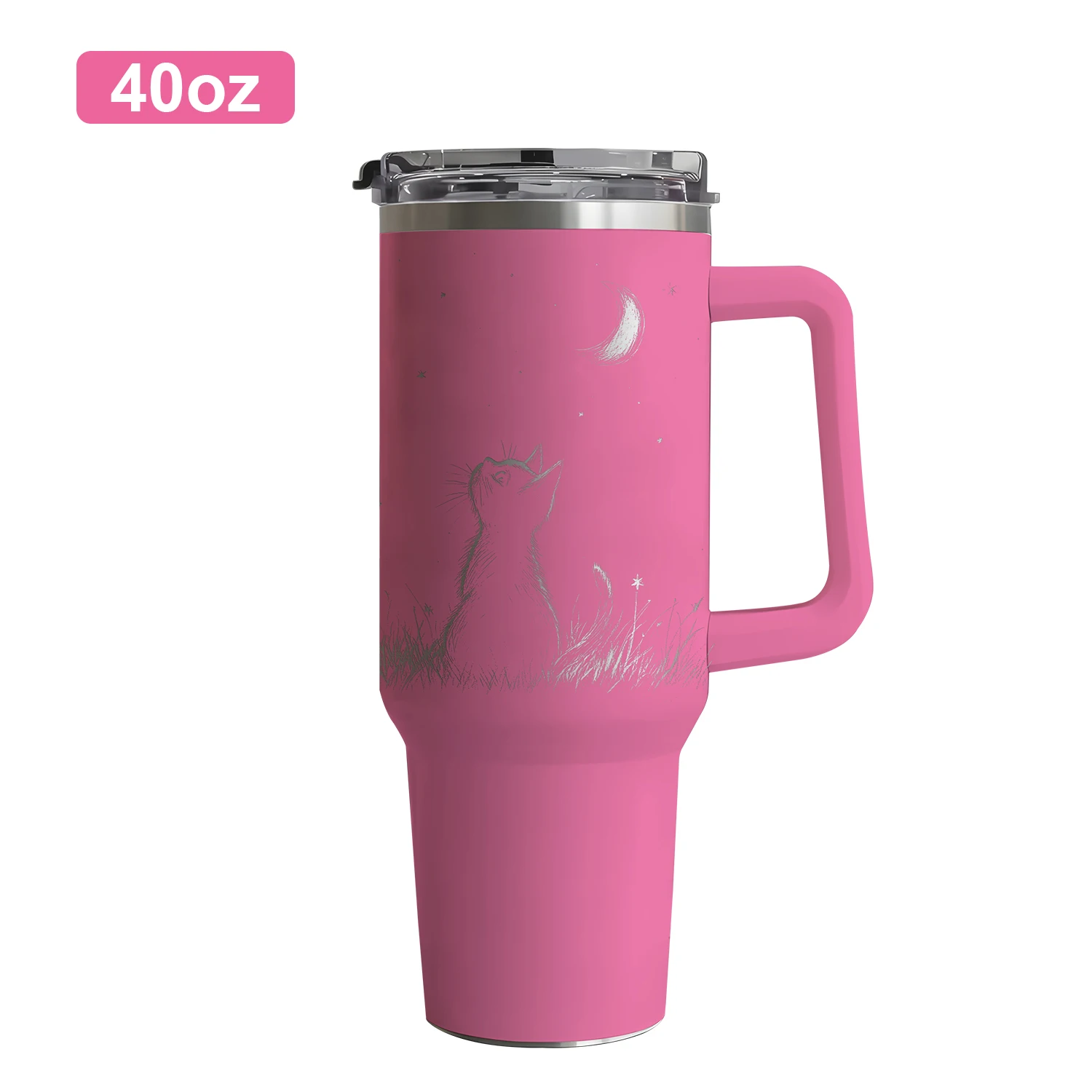 EffiPrint Customizable 304 Stainless Steel Travel Mug Water Bottle With Comfortable Handle And Lid_voghion.com