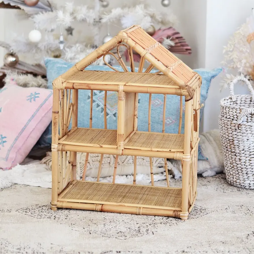 New Design Rattan And Wicker Dollhouses Dolls Doll House Furniture Pack