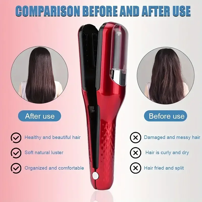 Cordless Split End Remover Lady Portable Professional 2 in 1 Hair Trimmer Salon Straighten Repair Hair Trimmer Split End Cutting