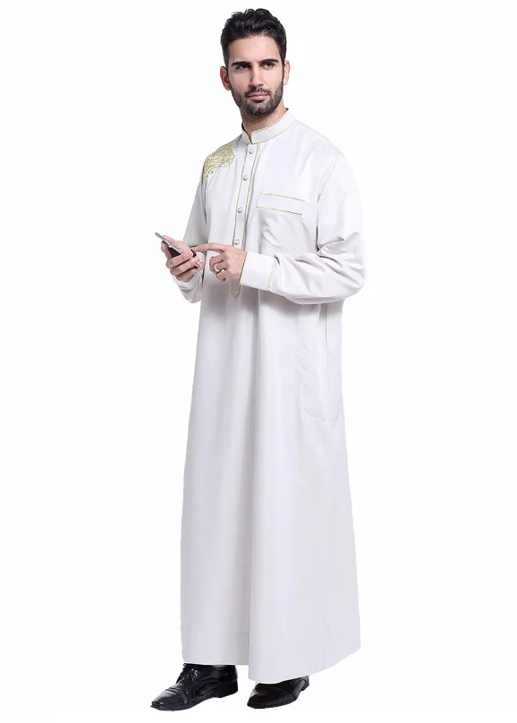 Premium 2024 Latest Ethnic Thobe For Men Arabic Thobe Jubba Men Muslim ...