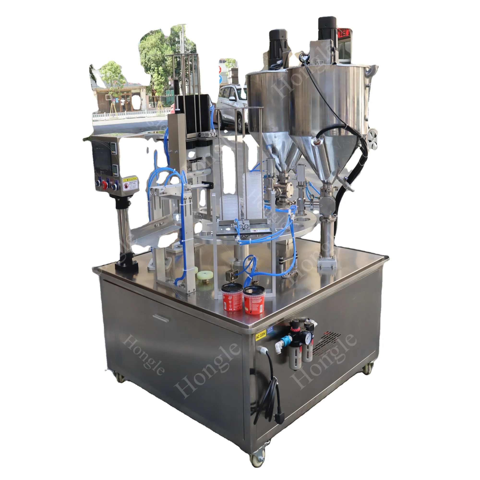 D145 Automatic Plastic Toothpaste Soft Tube Cream Ice Cream Liquid Powder Cooffe Powder Tube Turntable Filling and Sealing