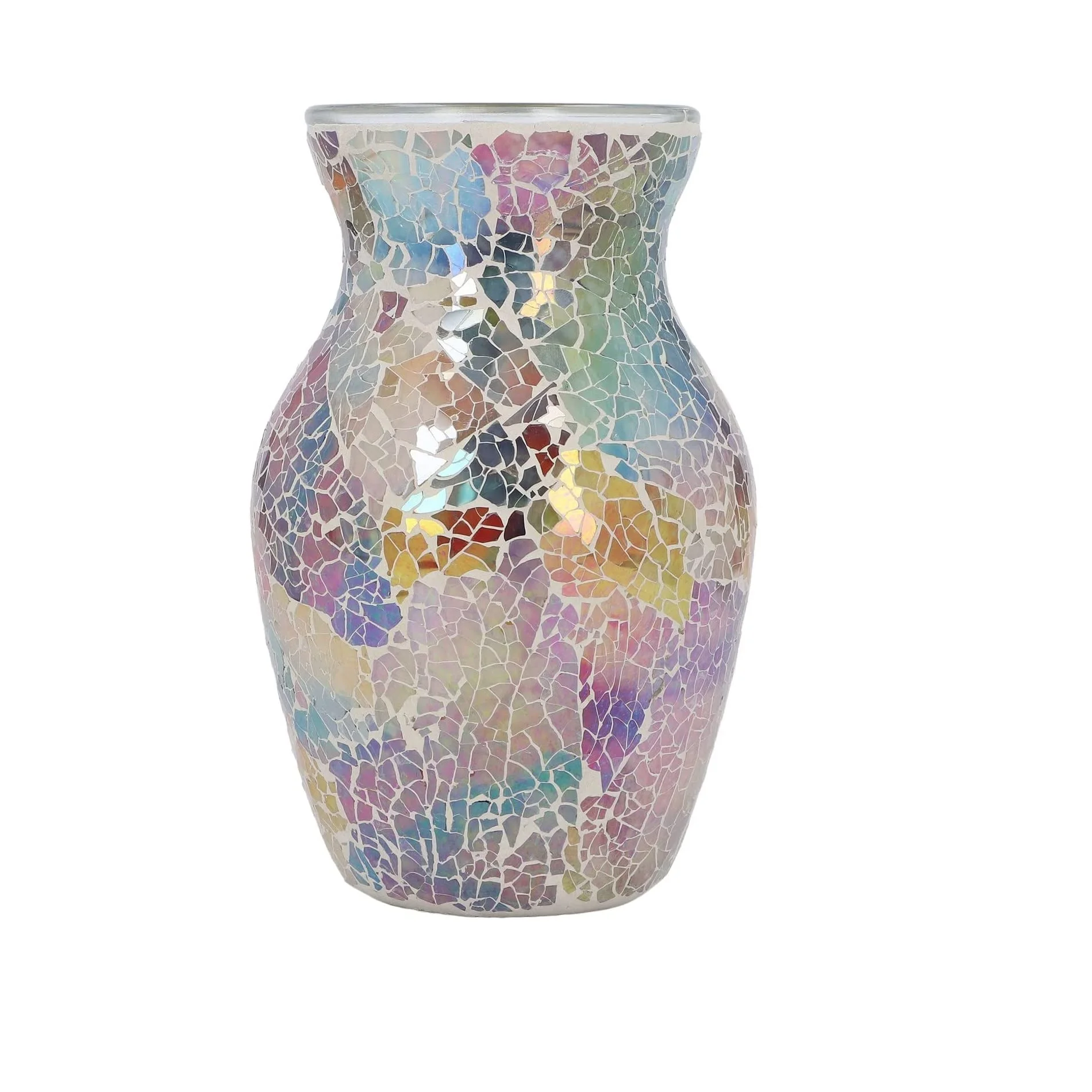 Mosaic Glass Vase Crystal Glass Vase Fashion Home Restaurant Decoration Flower Arrangement Vase 5666