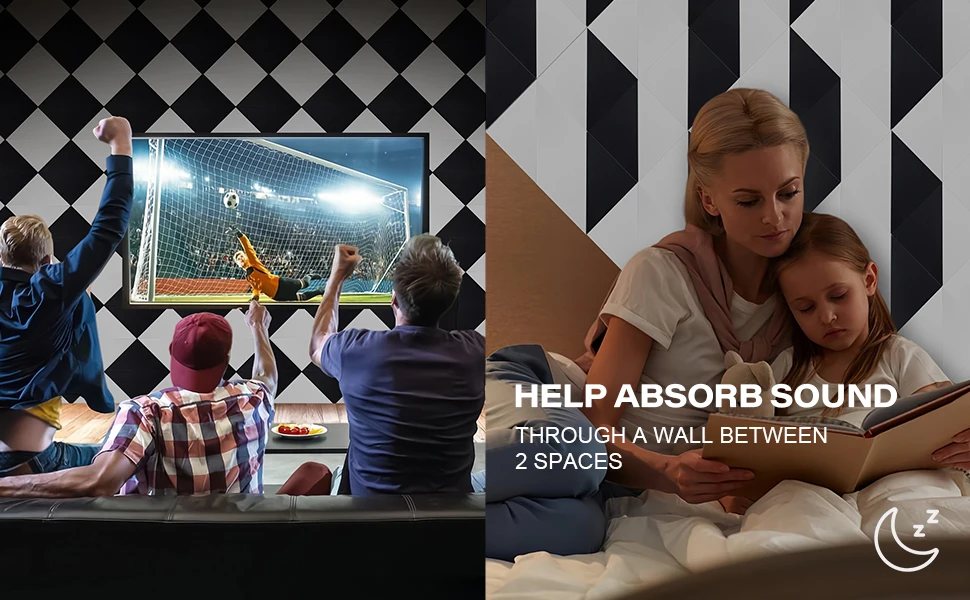 Acoustic Panels Self-Adhesive Soundproof High Density Pet Felt Acoustic Panel 12\"x12\"x0.4\" Square Panels for Home Office details