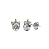 Brass With 18k Mixed Gold Plated Unicorn Earrings