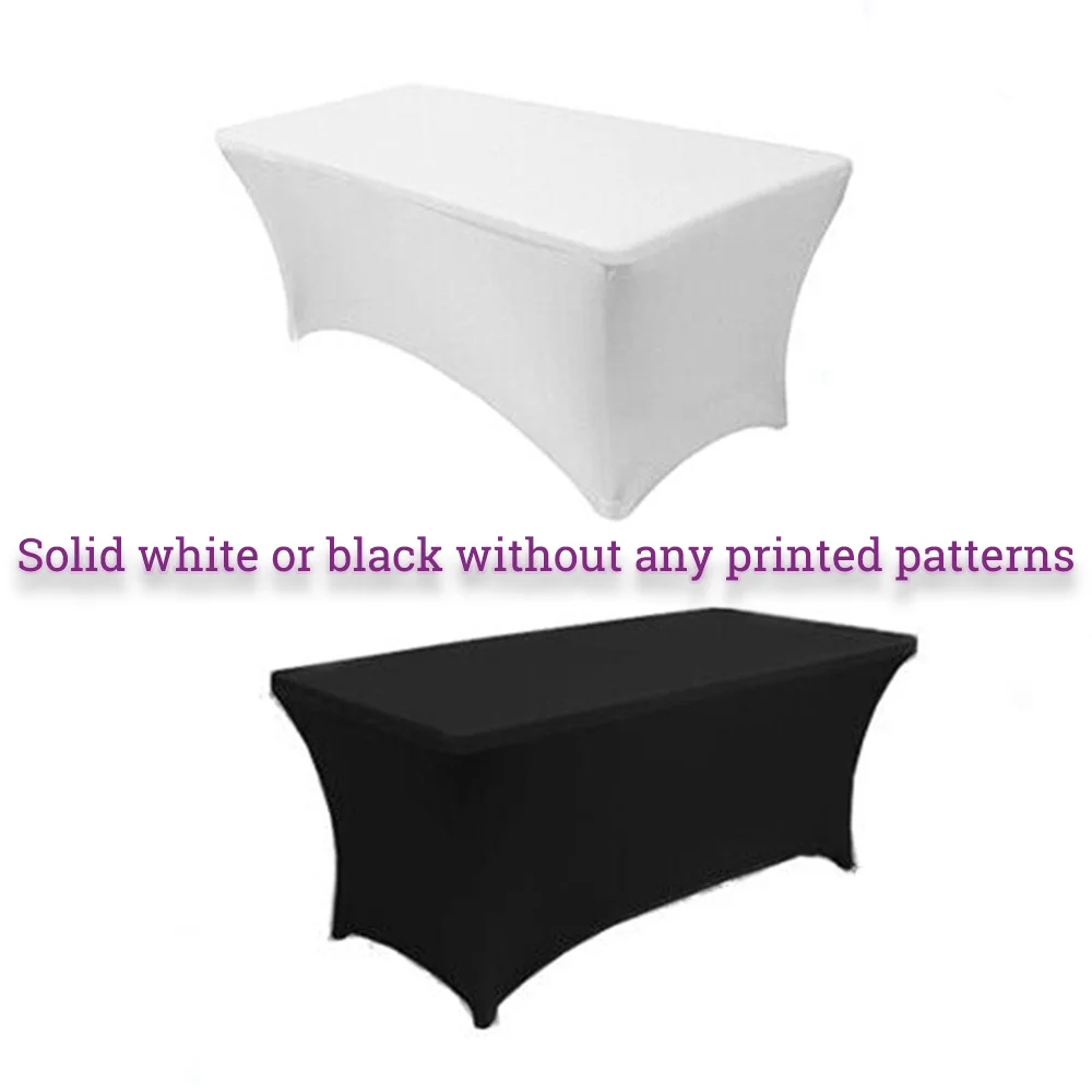 Fitted Trestle Table Cover Custom Rectangular Adaptable Elastic Tablecloths for Business Sign
