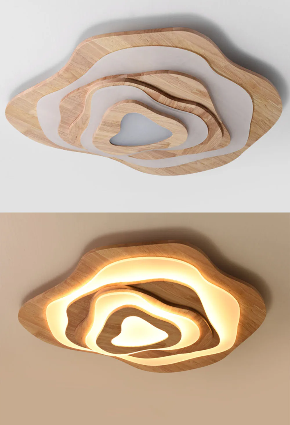 The New 3 Storey Wooden Ceiling Light Fixtures For Living Room Bedroom