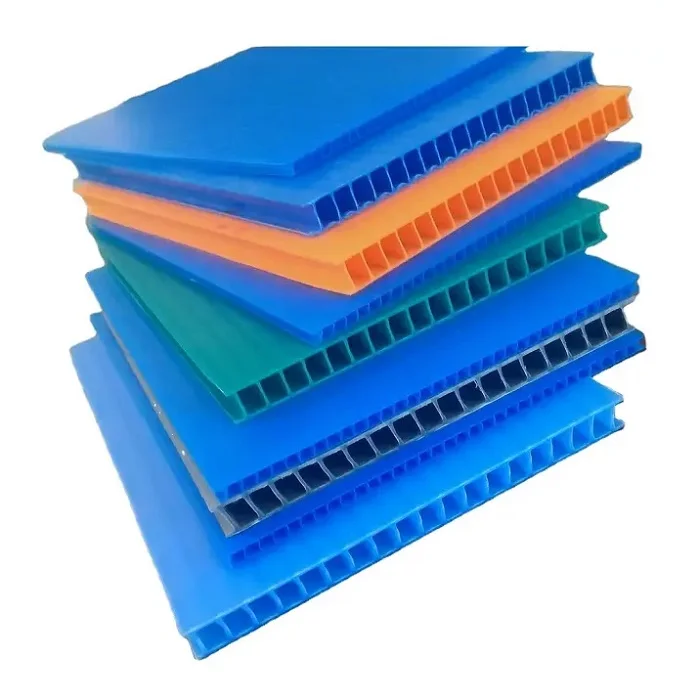 High Quality 3mm corrugated Design Poly carbonate Hollow Sheet Low Price Color Plastic Sheet for wall and floor protection