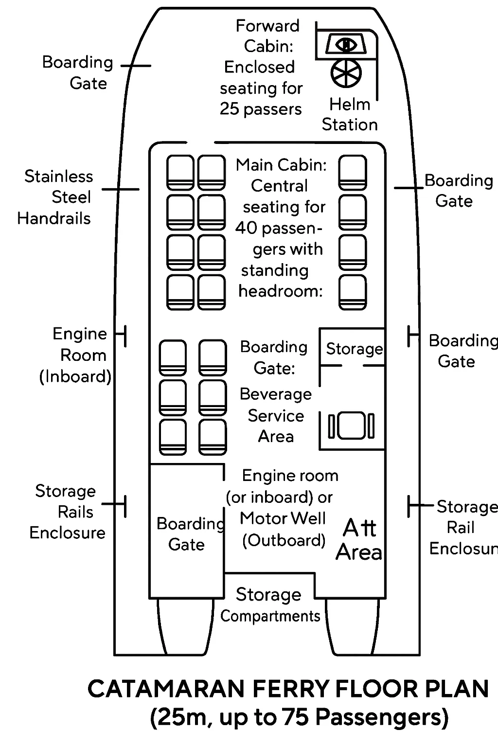 UBI 1675 Customized Aluminum HD-1180B Hull Cruising Yacht 11.8M 75 PAX Inboard Engine CN