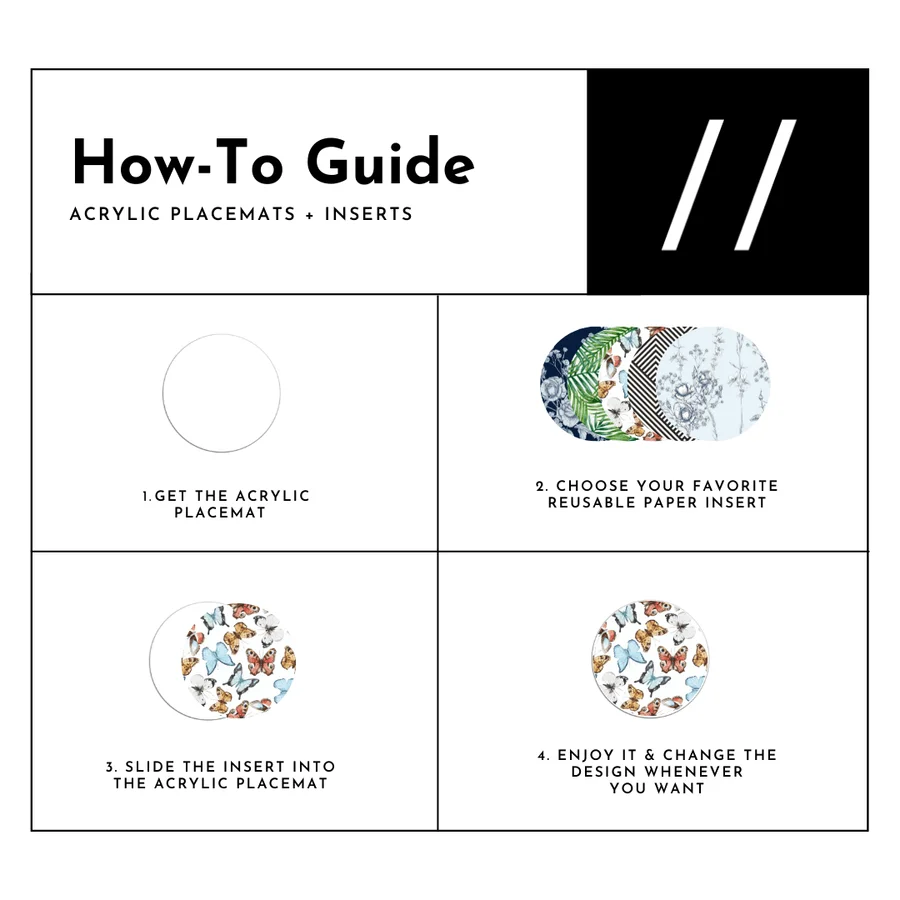 Custom Gloss Finish Round Paper Insert Acrylic Table Placemats And Coasters Multi Lucite