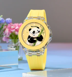 Wholesale Factory Skmei LED 5 Colors Waterproof Swimming Kid Silicone Strap Boy Gift Girl Cartoon Dial Quartz Watch for Child