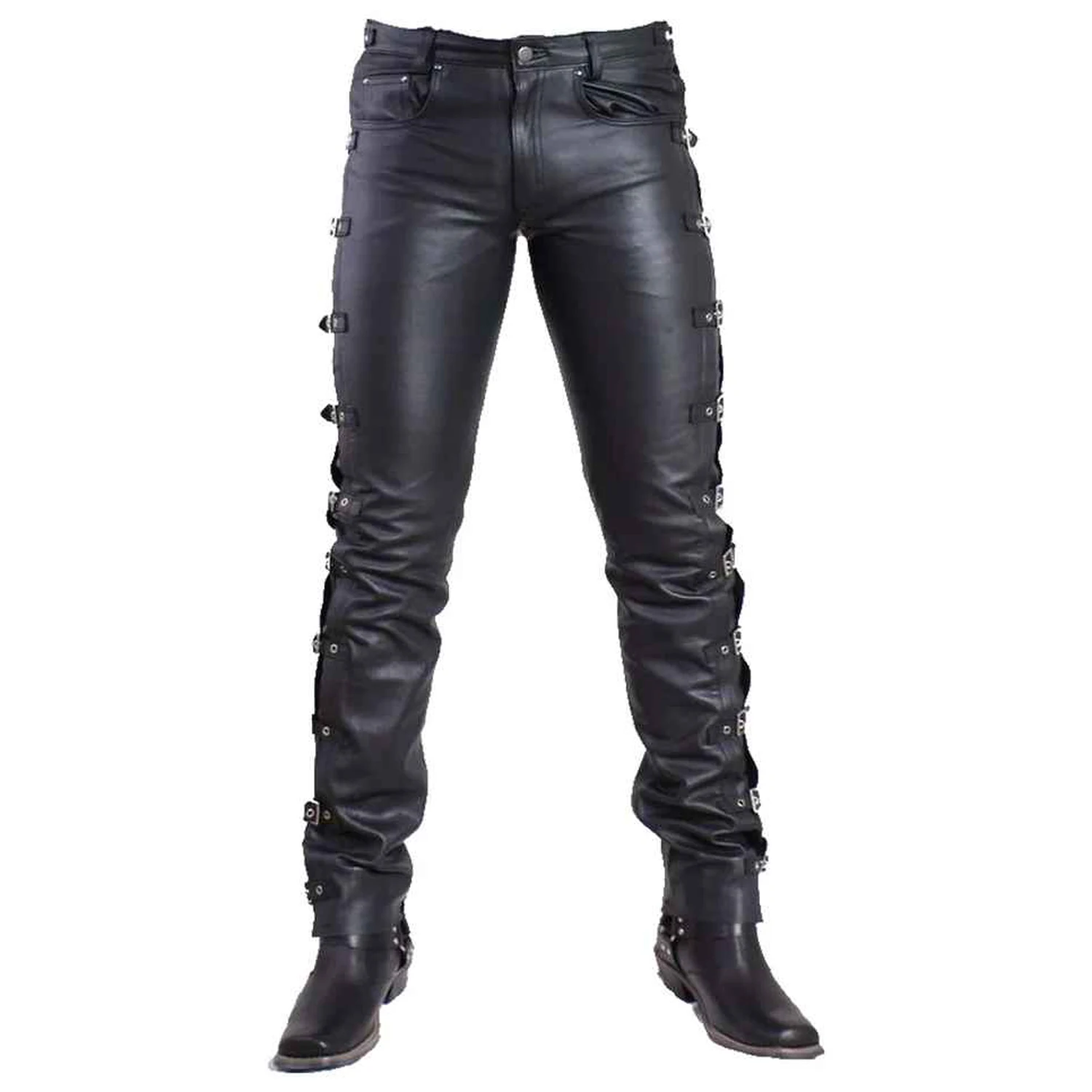 Wholesale 100 High Quality Genuine Leather Men's Pant Sheep Skin Leather Pants With Best Price