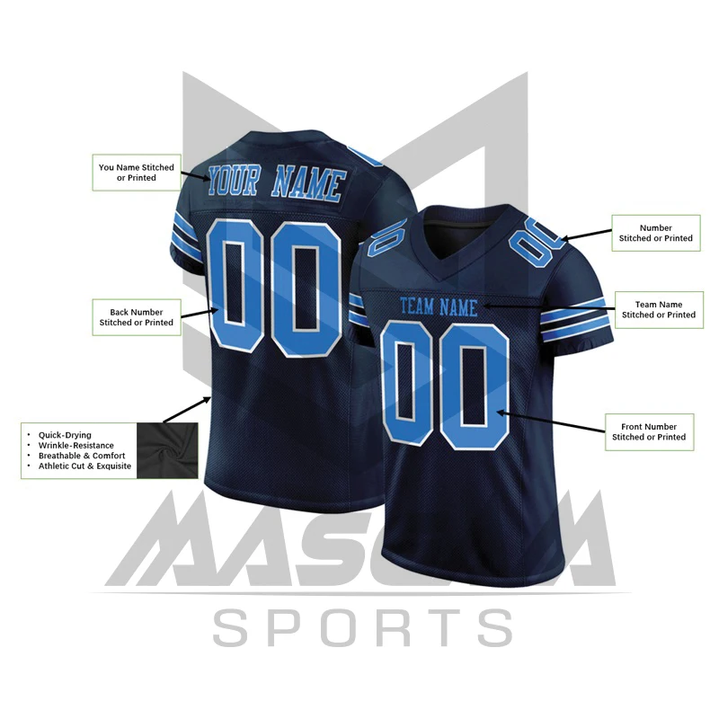 Sublimated Flag Printing Custom American Flag Football Jersey Custom