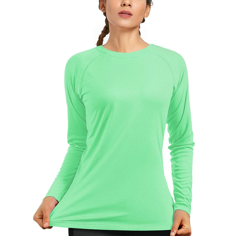 Women's Upf50+ Long Sleeve Uv Sun Protection Shirts Quick Dry Rash