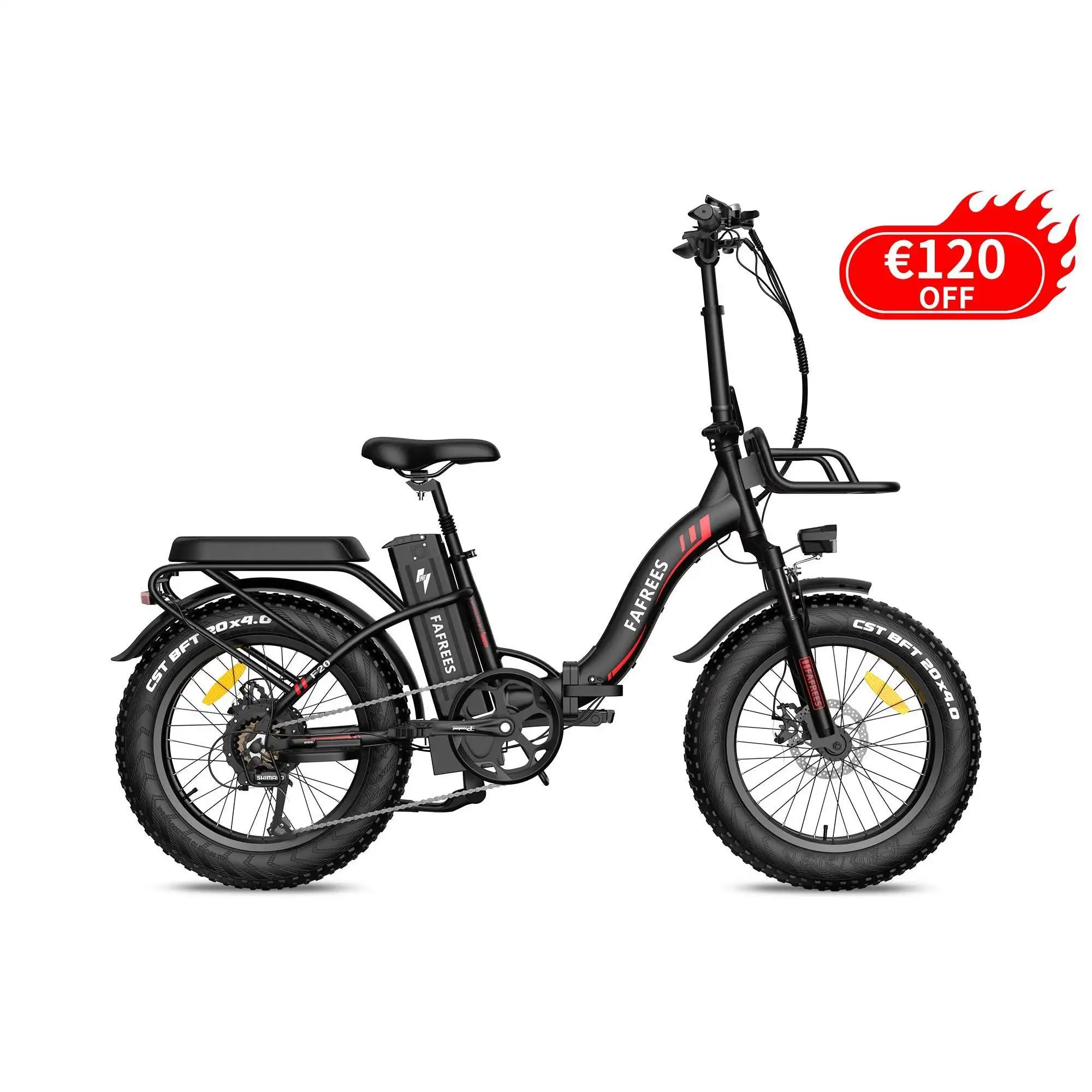 Fafrees F20 Max Electric Folding Bike with Integrated 7-Speed Lithium Battery Aluminum Alloy Frame Free Shipping UK Product