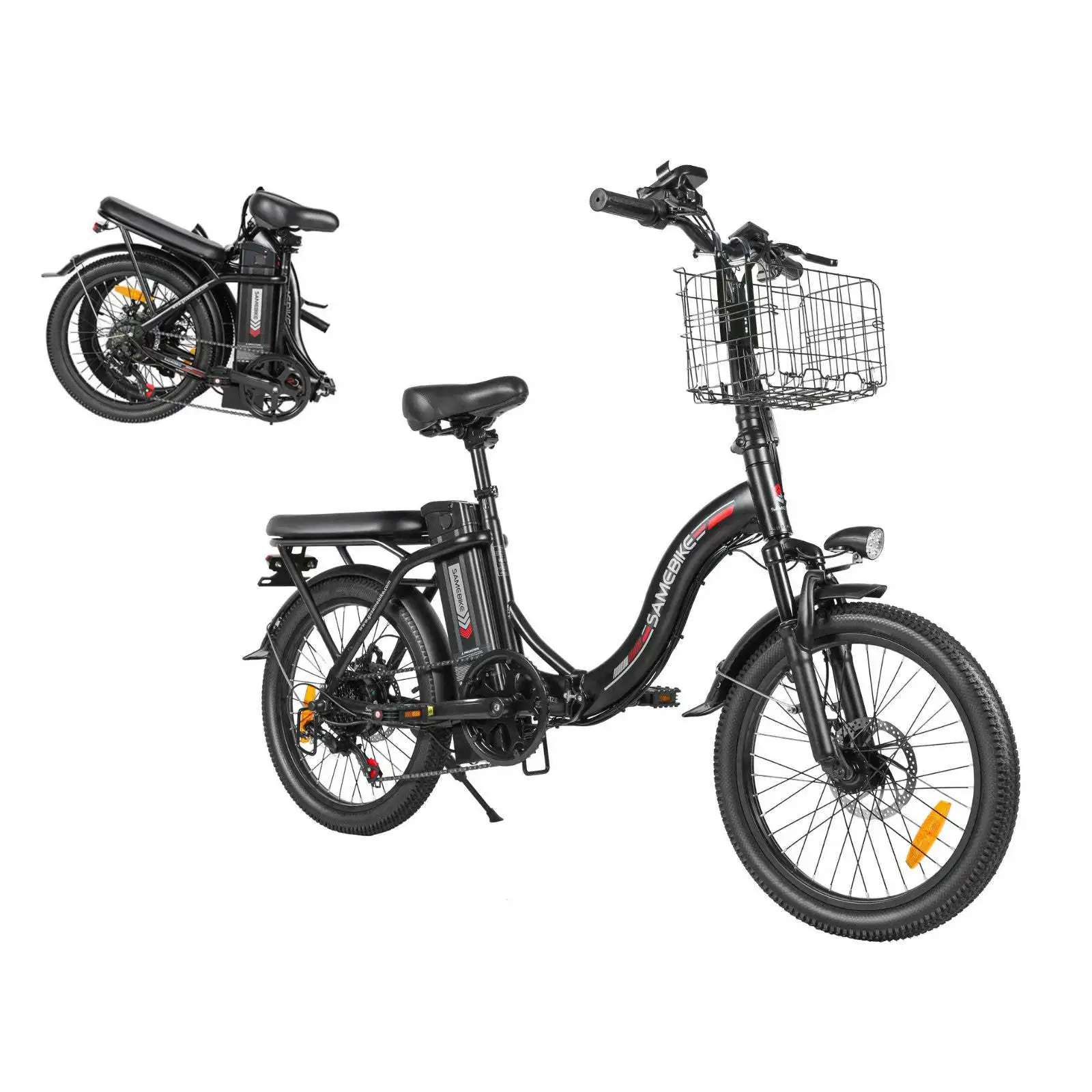 CY20 Tragbares elektrisches Citybike für Pendler mit Hinterradnabenmotor, 15-Ah-Bleiakku, einem Gang und 50 km Reichweite pro Ladung.