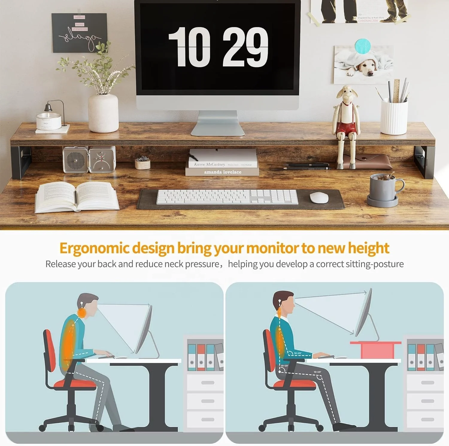 Computer Desk with Keyboard Tray and Storage Shelves  Music Studio Desk Workstation for Home Office