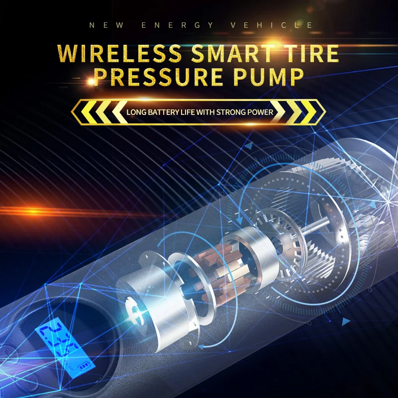 PCMOS Tire Inflator Intelligent Car Inflatable Pump Motorcycle Portable Bicycle Tire High Pressure Inflatable Electric Car Pump - view 5