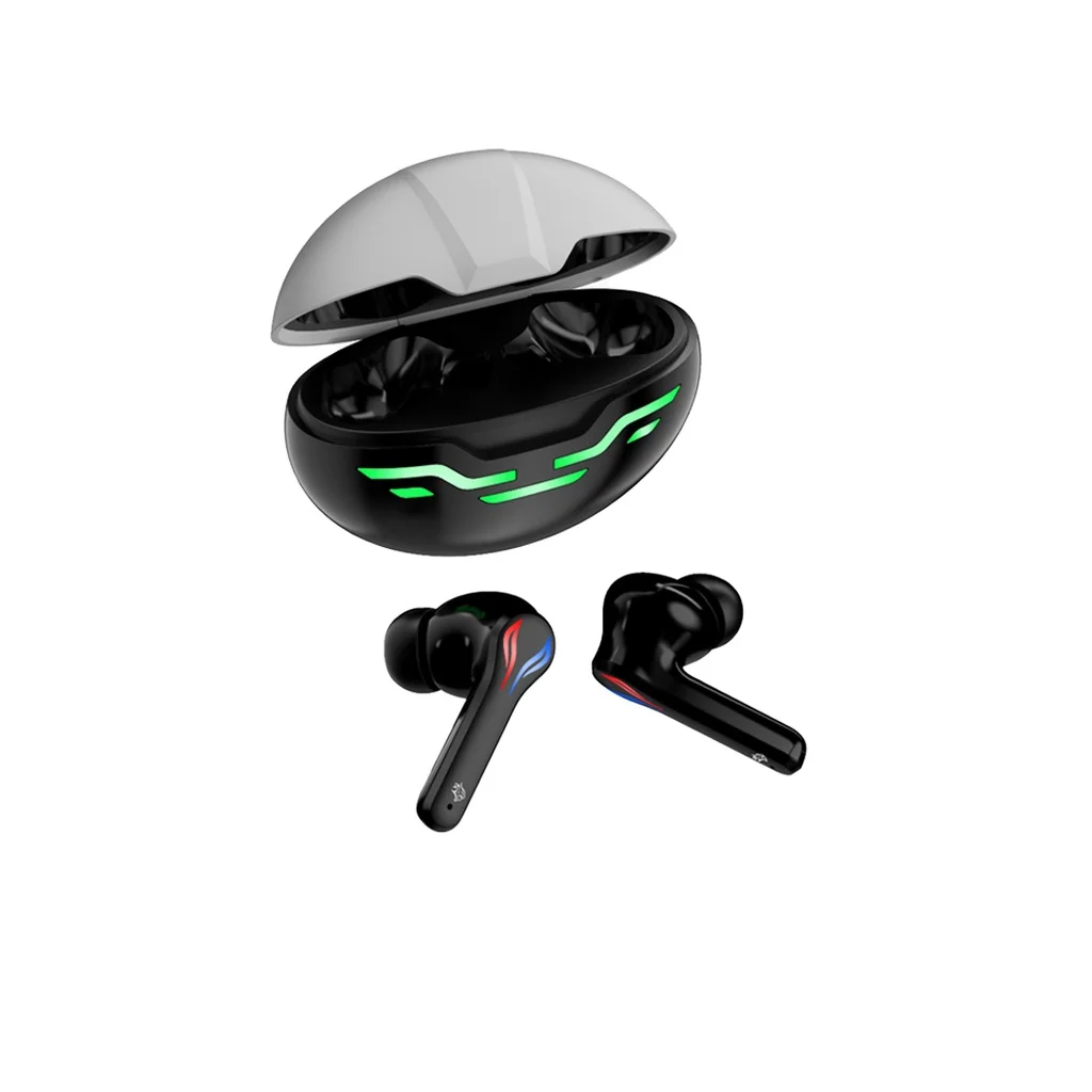 Porodo Ultra Low-Latency TWS Earbuds Wireless Digital Display Battery Noise Cancelling Headphones for Gaming Mobile Computer