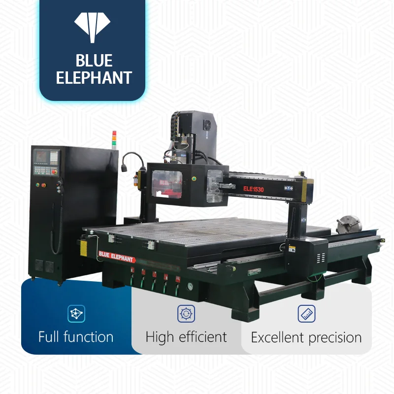 Latest Dual Function 1530 Carousel Tool Change 4 Axis Atc Cnc Router Machine with Better Feedback