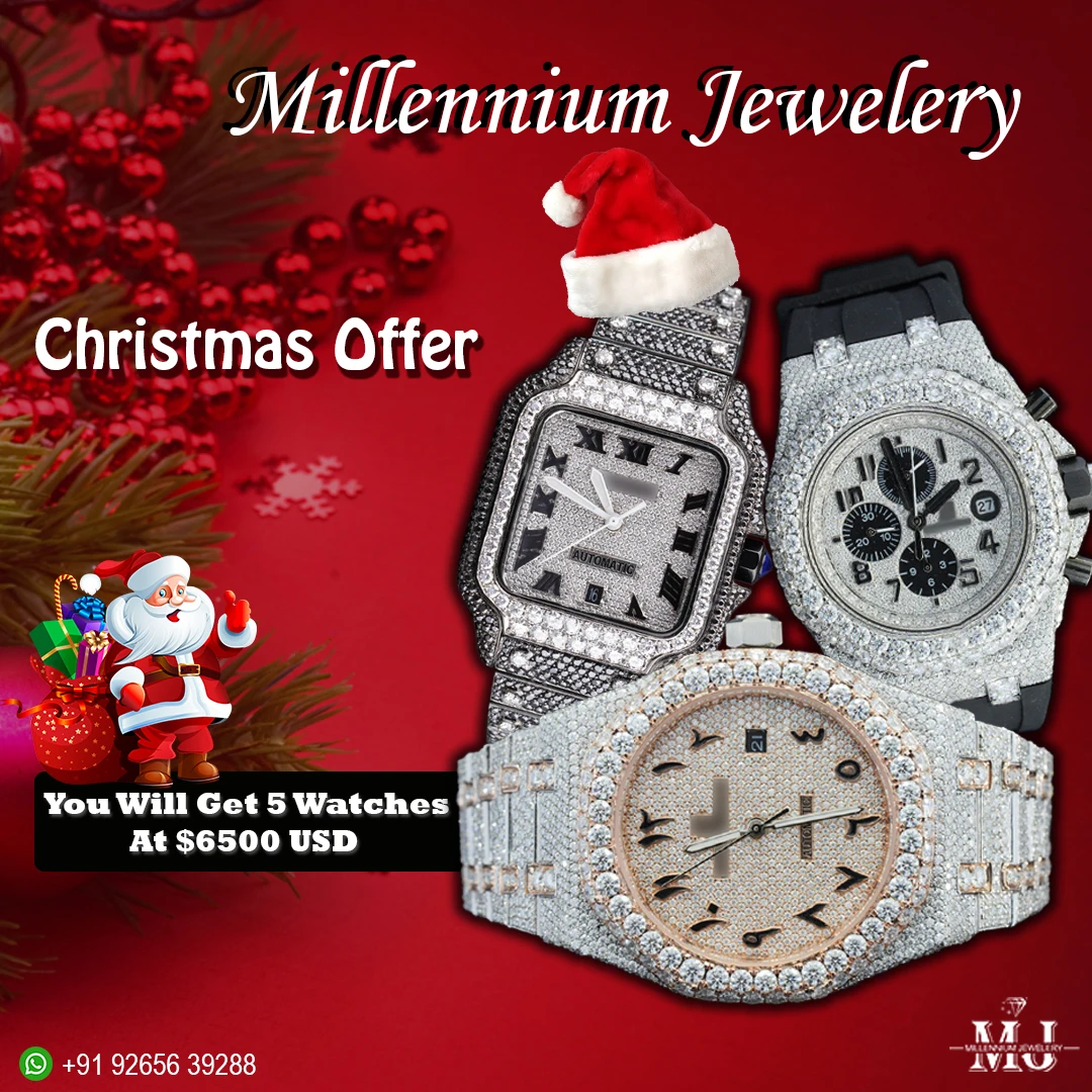 Luxuries Branded Fully Iced Out Moissanite Iced Out Hip Hop Watch For