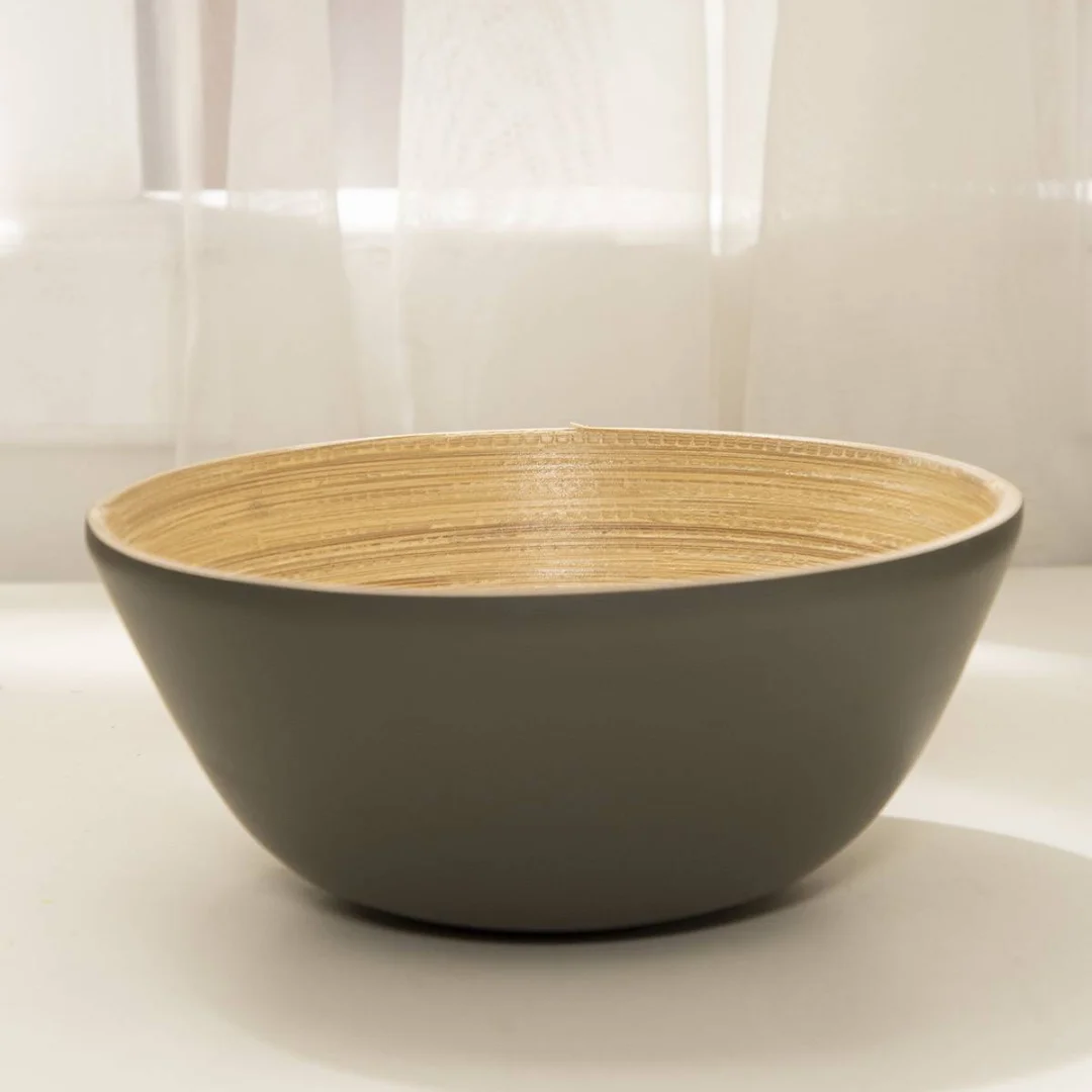 Wooden Salad Bowl Set Lipper International 8204-3 Bamboo Wood