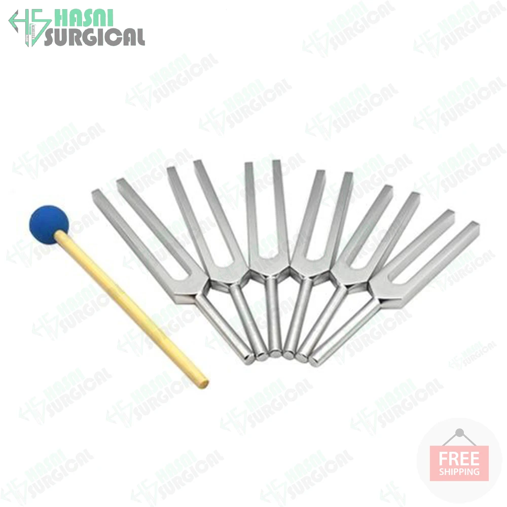 128c Medical Neurological Chakra Tuning Fork Ball Set With Triangle