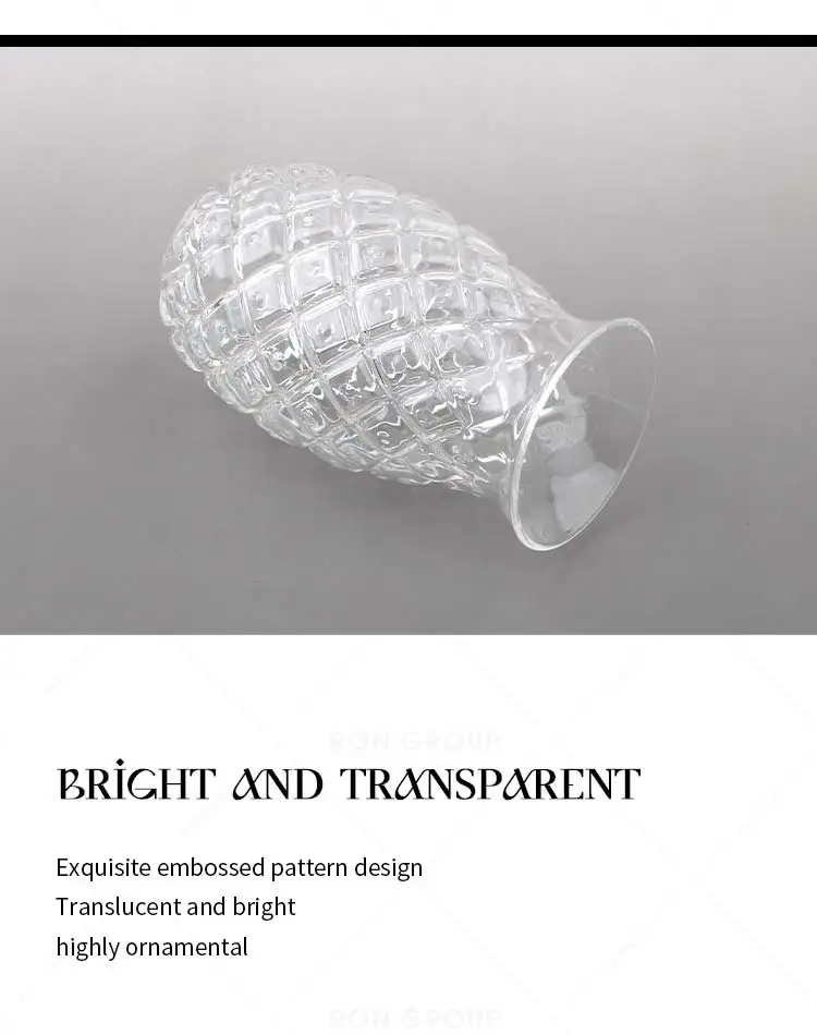 New creative design high quality restaurant party bar transparent glasses pineapple pattern cup drinking glass
