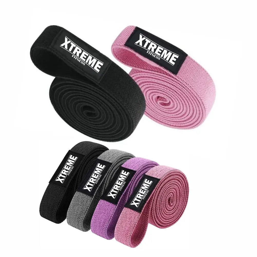 Fabric Resistance Exercise Band with Door Anchor, Long Workout Loop Band for Fitness Equipment at Home, Gym for Crossfit