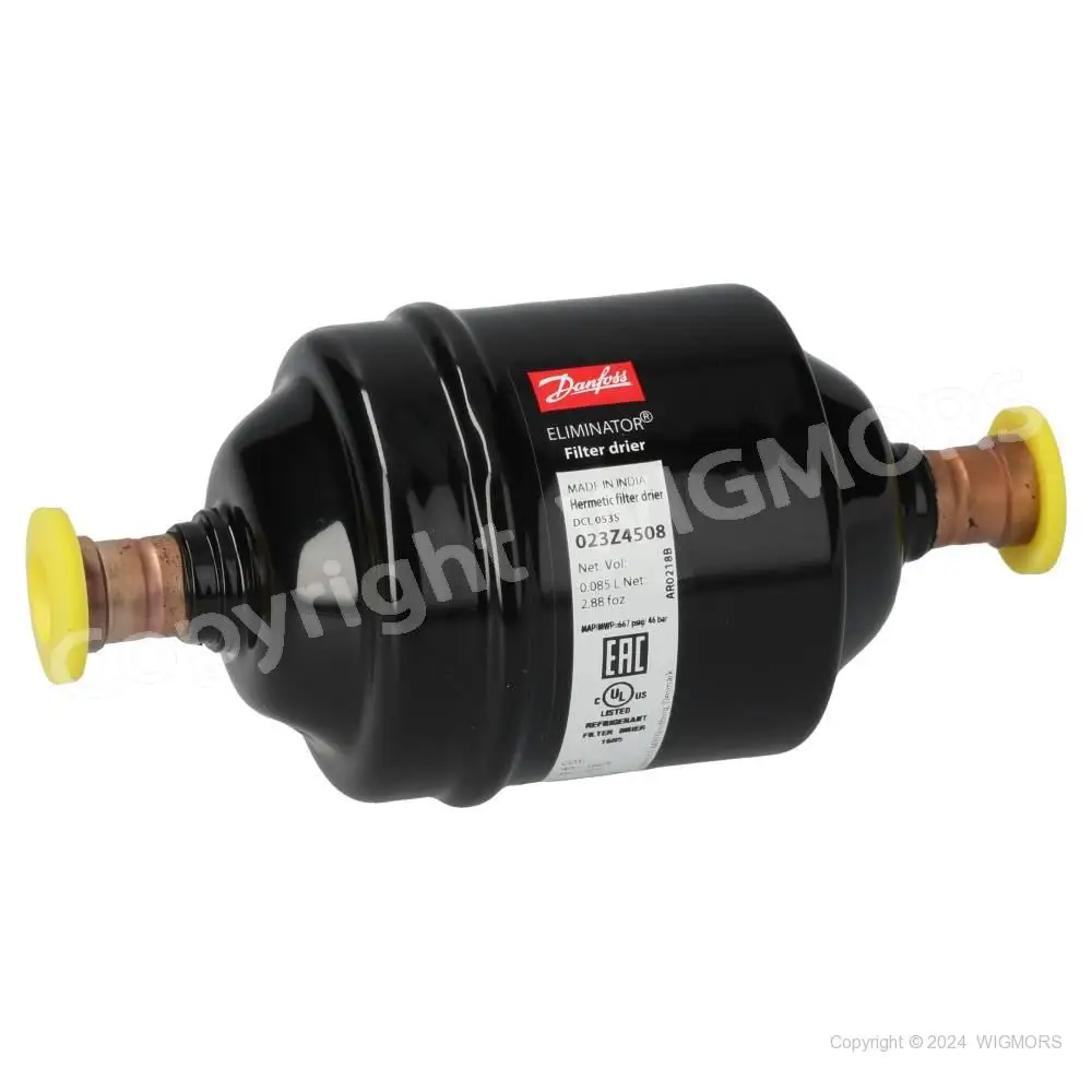 Hermetic filter drier, DCL, 08 cu.in., Steel Hermetic filter drier, DCL, 08 cu.in., Steel