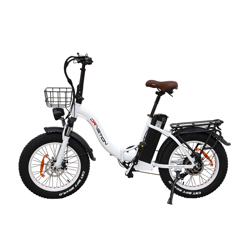 DrVetion CT20 Electric Fat Bike 48V 750W up to 45km/h 250W Rear Hub Motor Aluminum Frame 60km Range