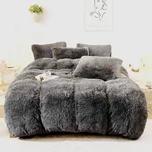 Wholesale 1 pc Home Hotel Teddy Bear Luxury Bedding Fluffy Fabric Shaggy Comforter Duvet Cover Sets Bedding