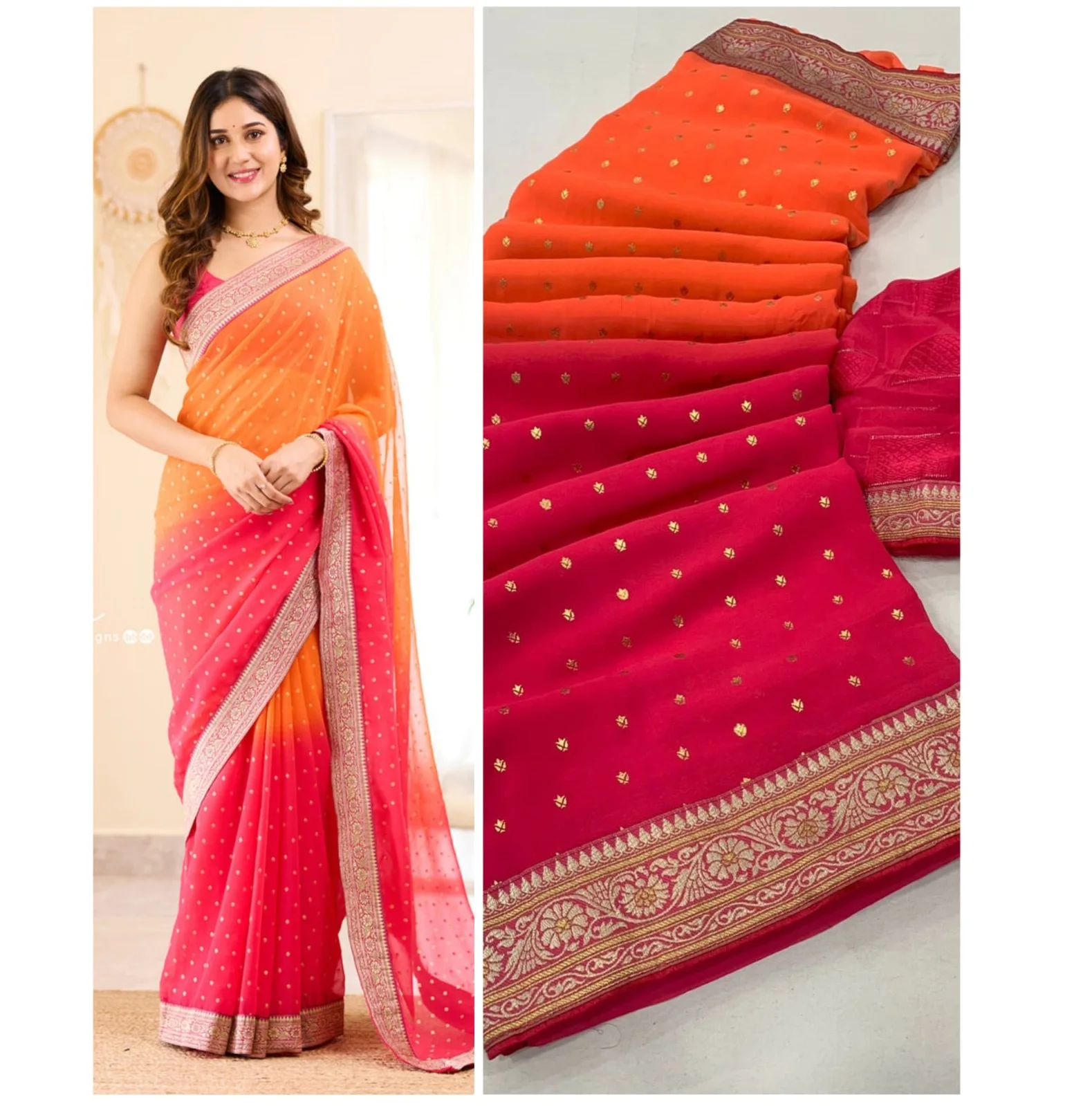 High Attractive New Design and Silk Fabric with Weaving Women Saree for Wedding Party Wear From Indian Supplier