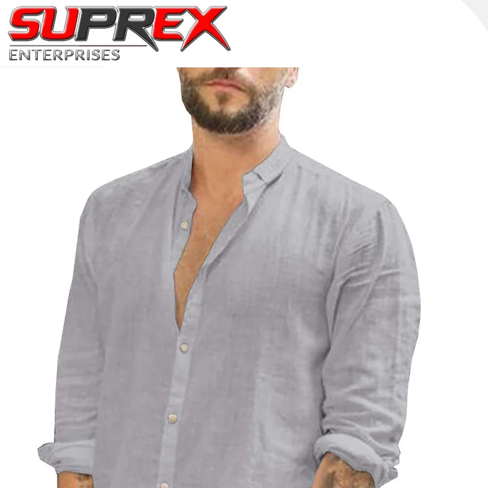 White Shirt For Men Spring Summer Casual Solid Color Shirts Long Sleeve