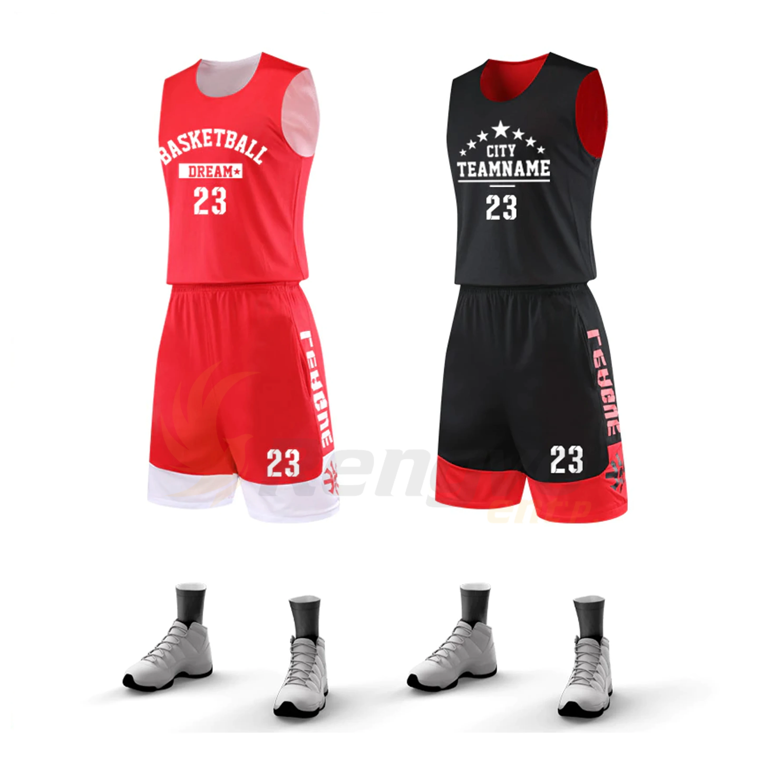 Custom Reversible Basketball Uniform For Men Quick Dry Basketball Sportswear Youth Basketball