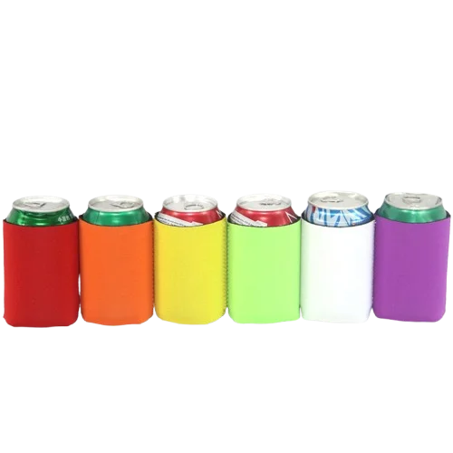 Wholesale Custom Logo Solid Color Insulated Drink Holder Neoprene Beer Can Koozy Collapsible Can Coozies Blank Beer Can Cooler