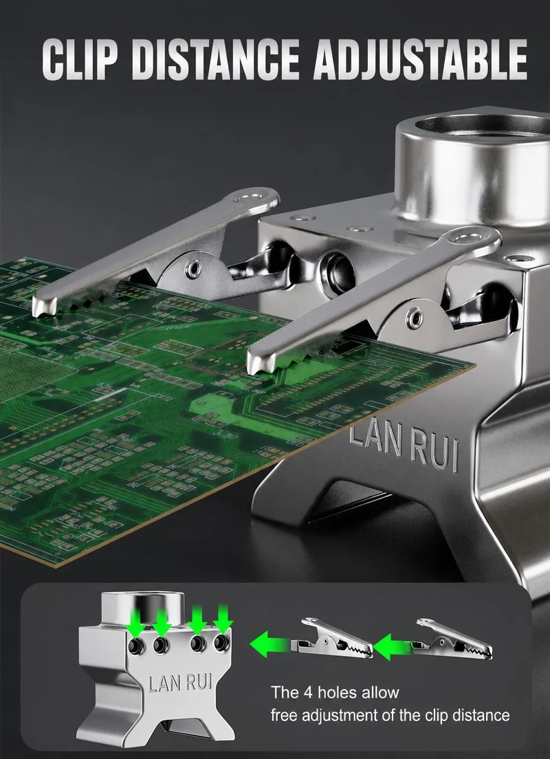 LAN RUI B17 Bright Beast King Kong Clamp Alloy PCB Holding Tool Spring Alligator Repair Clamp for Electronic Board