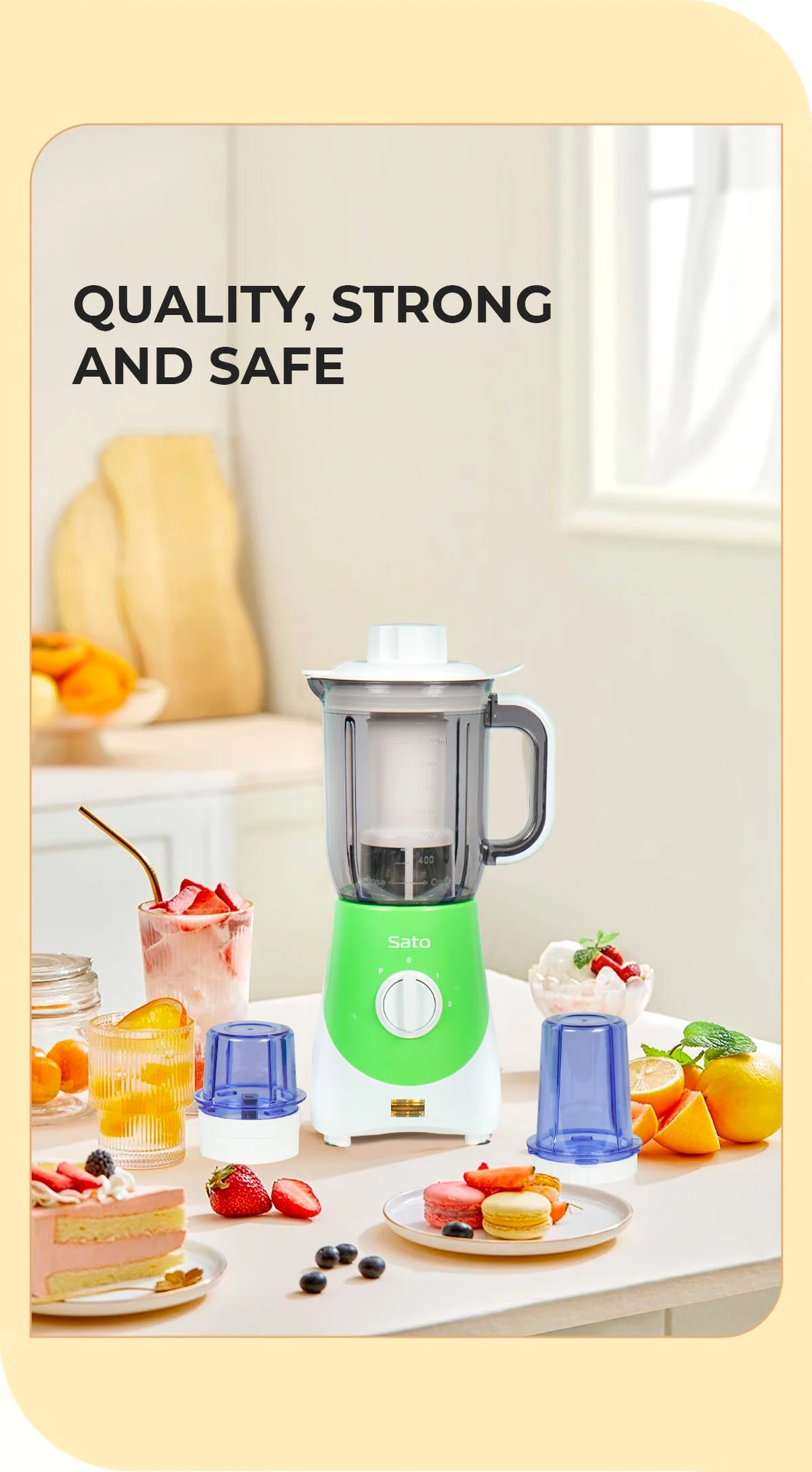 Sato Mx1101 Multifunction Blender Luxurious Multipurpose Blender Smoothies,Dry Foods,Etc High