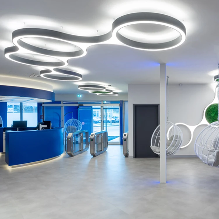 Креативная светодиодная линейная подвеска в форме осьминога Водолея Музей науки художественная галерея репозиторий театральный выставочный зал вестибюль