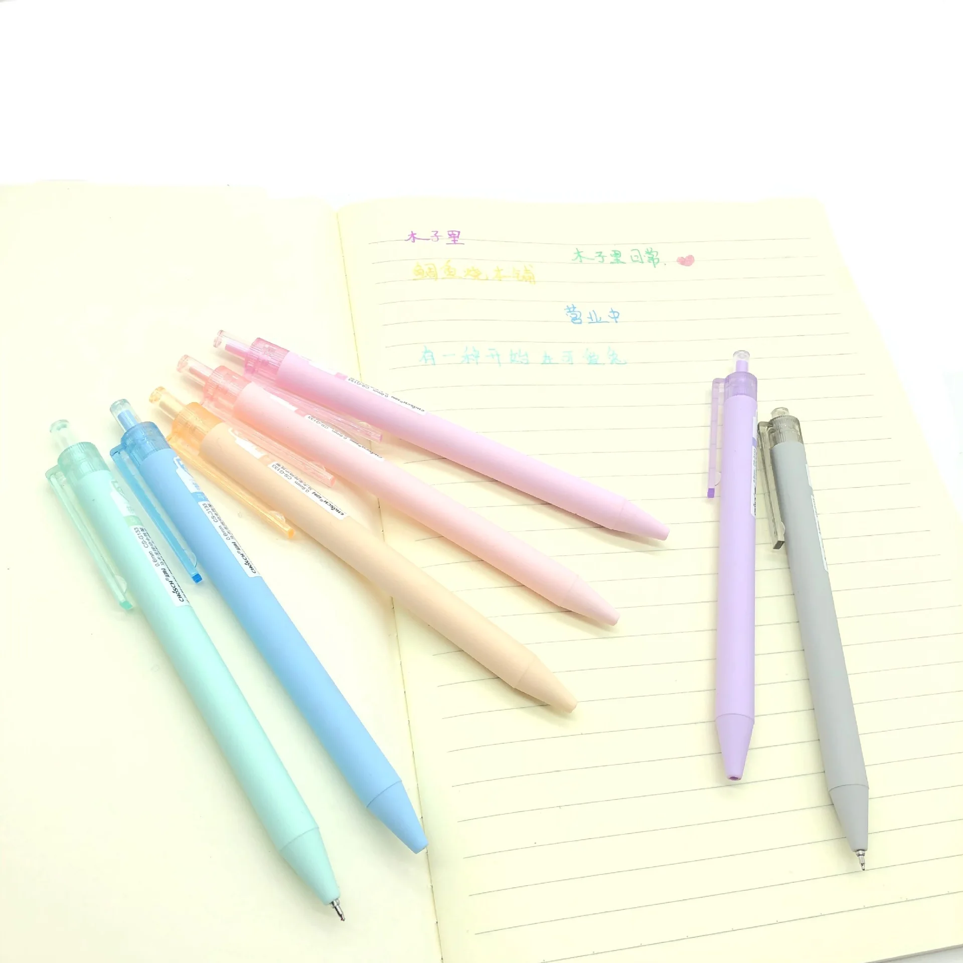 Chosch Cs-g133 8/set 8 Colors 0.6mm Macaron Press Type Gel Writing Pen ...