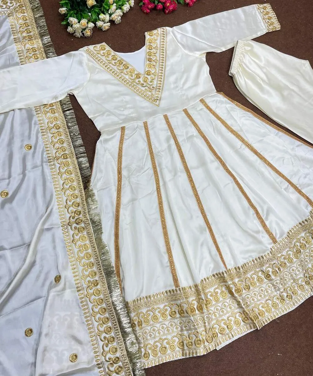 Rich Look Wear Top and Sharara with Thread Embroidery Work Designer Party Sequence Plazz